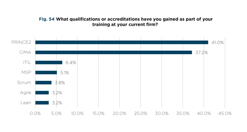 What qualifications have you gained as part of your training at your consulting firm?